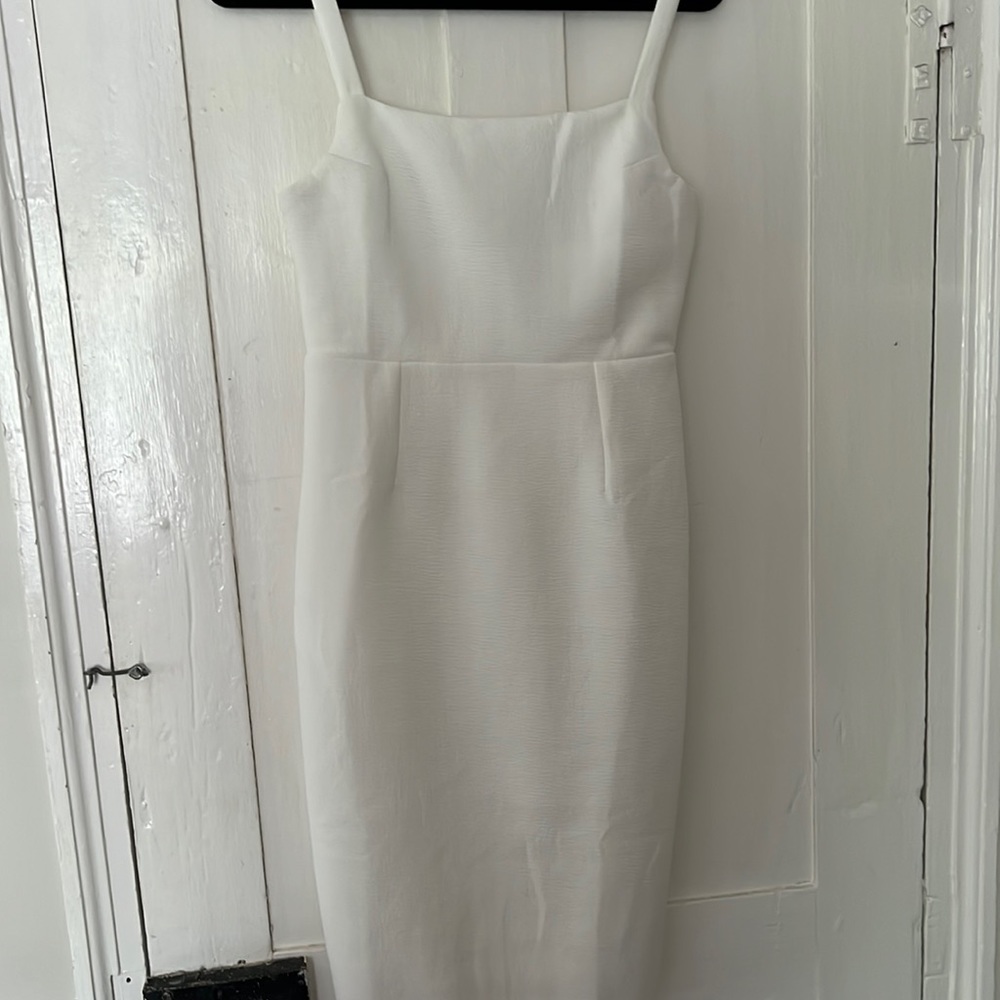 Worn once white Lulus midi dress size medium
